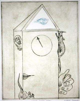 Hickory Dickory Dock by Charles Blackman
