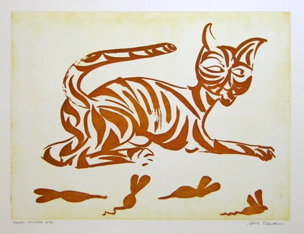 Tiger Tiger  Gold by Charles Blackman