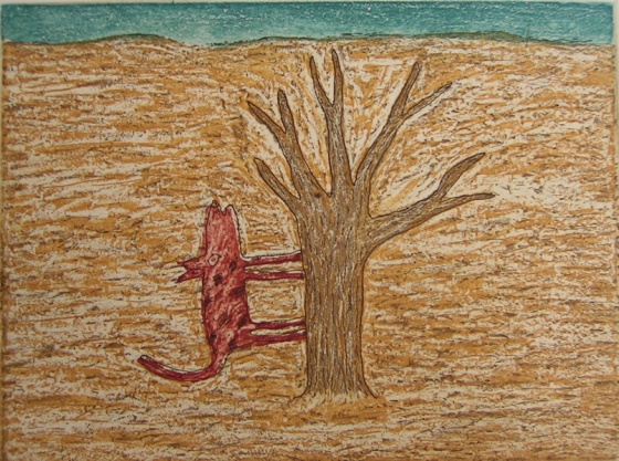 Tree dog by Dean Bowen