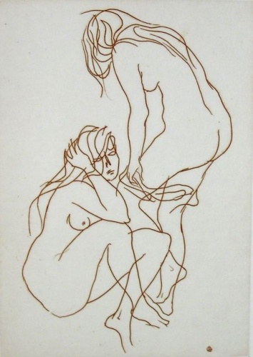 2 Nude Girls by Louis Kahan