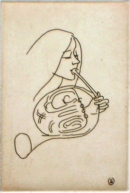 The Horn Player by Louis Kahan