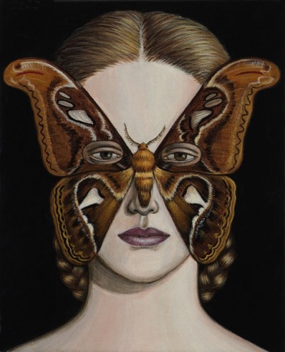 Attacus Atlas Moth Mask  by Deborah Klein
