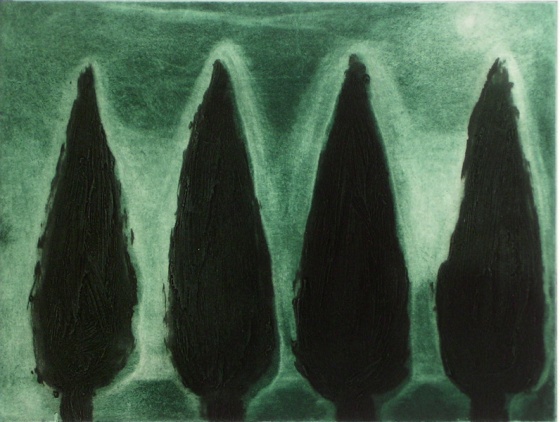 Four Cypress by Paula McLoughlin