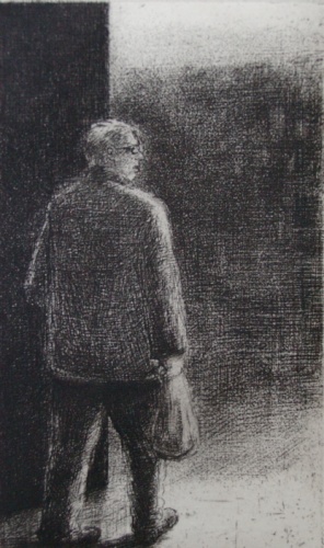 Man with bag by John Scurry