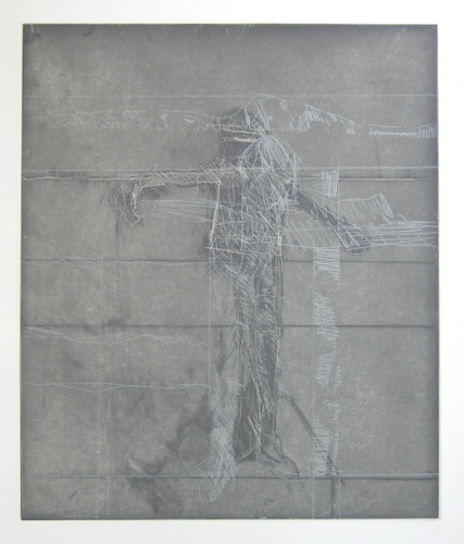 Standing figure on grey ground (Annabranch) by John Waller