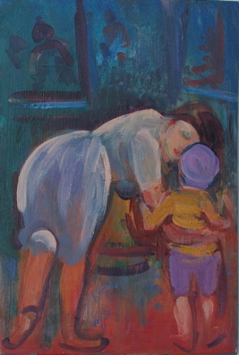 Mother with child by Ian Armstrong
