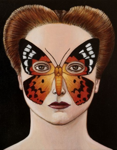 Dysphania cuprina Moth Mask  by Deborah Klein