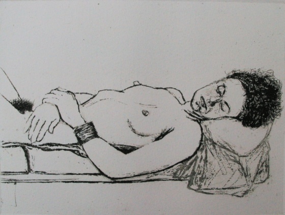 Model resting by John Scurry